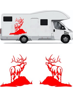 Melek Pazarı Geyik Oto Sticker, Geyik Karavan STICKER-S1366