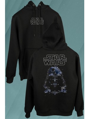 Kendim Seçtim Star Wars Darth Vader Yıldız Savaşları Ön ve Arka Baskılı Sweatshirt Kapüşonlu Hoodie