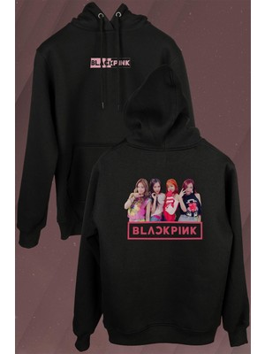 Kendim Seçtim Black Pink Blackpink Kaset Müzik Güney Kore Ön ve Arka Baskılı Sweatshirt Kapüşonlu Hoodie
