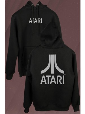 Kendim Seçtim Atari Ateri Nostalji Oyun Logo Ön ve Arka Baskılı Sweatshirt Kapüşonlu Hoodie