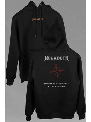 Kendim Seçtim Megadeth Cryptic Writings Logo Ön ve Arka Baskılı Sweatshirt Kapüşonlu Hoodie