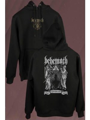 Kendim Seçtim Behemoth Ben Sahar Metallica Ön ve Arka Baskılı Sweatshirt Kapüşonlu Hoodie
