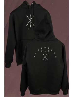 Kendim Seçtim Adige Çerkes Bayrağı Circassian Adygea Flag Ön ve Arka Baskılı Sweatshirt Kapüşonlu Hoodie