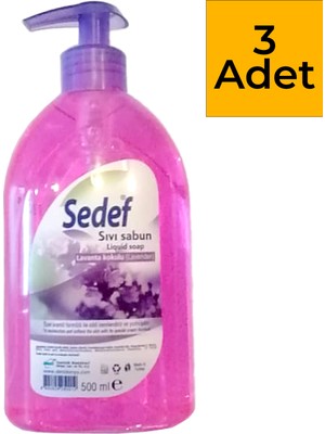 Sedef Sıvı El Sabunu Lavanta Kokulu 500ML x 3 Adet