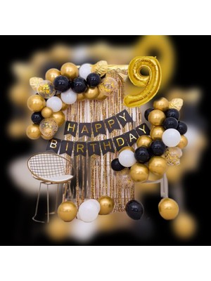 Mfm Parti 9 Yaş Doğum Günü Zincir Balon Seti