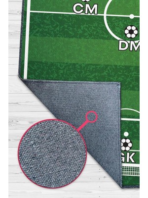 Homshtag Formasyon 4-3-3 Pamuklu Dokuma Tabanlı Yıkanabilir Kaymaz Dekoratif Futbol Sever Halısı