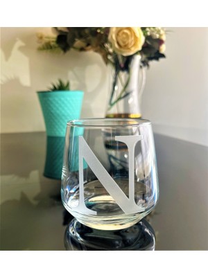 Paşabahçe N Harfli Su ve Meşrubat Bardağı - Kişiye Özel Cam Hediye