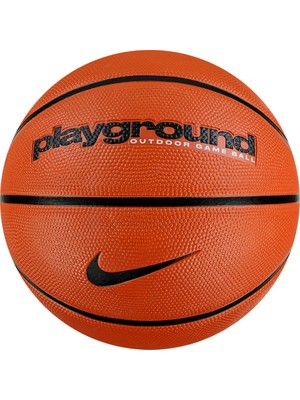 Nike N1004371-811 Everyday Playground 7 No Turuncu Basketbol Topu Kauçuk Malzeme ile Dış Alan Kullanımı