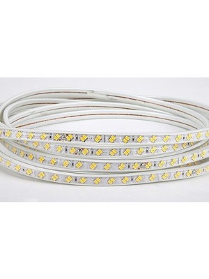 ŞANLED Çift Sıra Esnek Hortum Şerit LED Gün Işığı Rengi + 220V FIŞ/1,2,3,4,5,10,15,20,25,50,100 Metre