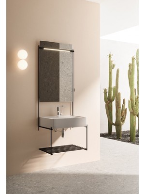 VitrA Equal 64082 Lavabo Ünitesi, 60 cm, Raflı, Beyaz