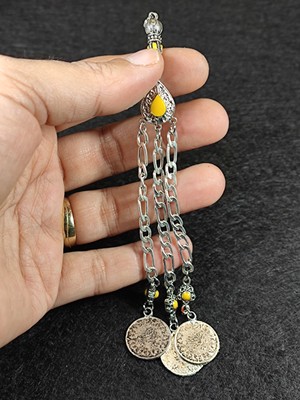 İskeçe Tesbih Usta İşçilikli Gümüş Kaplama Tesbih Püskülü