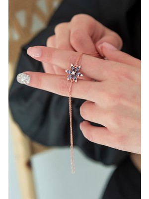 Nereze 925 Ayar Çiçek Modeli Bileklik Kadın Gümüş Bileklik