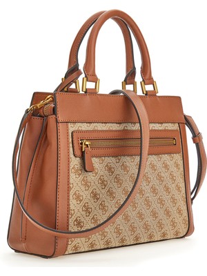 Guess Kahve Kadın 11X30X25 Fermuarlı Postacı Çantası