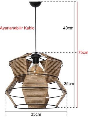 HMY Design Patinoire Sarkıt Avize Natural