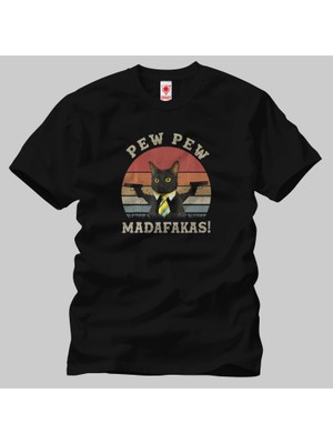 Built By Crazy Pew Pew Cat Madafakas  Tişört