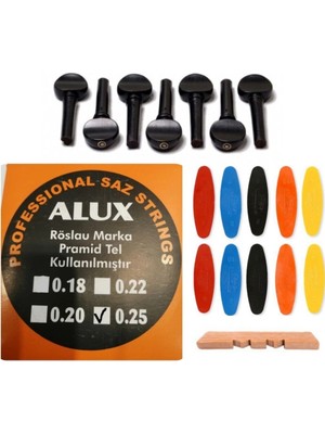 Alux 0.25 Pramid Abanoz Burgu Tezene Eşik 4'lü Set