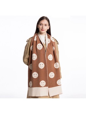 Fenza Scarf Fenza T-807-4 Smıle Triko Yün Şal