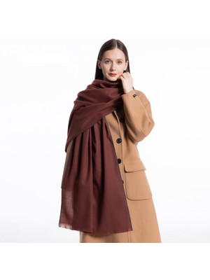Fenza Scarf Fenza T-803-6 Bordo Renk Yün Şal