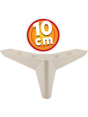 Nzb Lüks Mobilya Kanepe Sehpa Puf Koltuk Ayağı 10  Cm Krem Baza Ayak