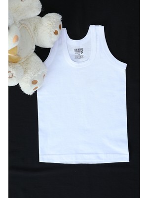 Julude Beyaz Seher Yıldızı Erkek Çocuk Likralı Atlet P-00001053