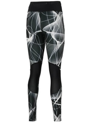 Mizuno Printed Tights Kadın Tayt Siyahdesenli