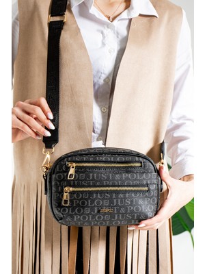 Just Polo Çok Bölmeli Kadın Omuz Çantası Çapraz Çanta 2183-GD