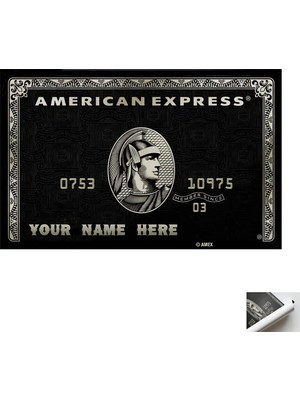 Kayra Export 1 Parça Poster  American Express Card  Sanat Kişiselleştirilmiş  3 Boyutl