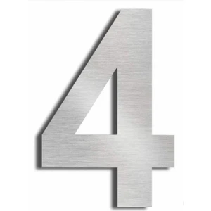 Se-Dizayn Kapı Numarası 6 cm No 4, Paslanmaz Çelik Kendinden Yapışkanlı