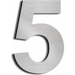 Se-Dizayn Kapı Numarası 6 cm No 5, Paslanmaz Çelik Kendinden Yapışkanlı