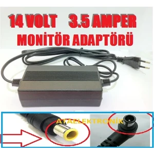 Ata Elektronik 14V 3.5A  Lg Samsung Uyumlu Monitör Syncmaster S22C300H P2770 SA350 UE590 S27D360H UN22F5000AF S27B350H S27E390H  Adaptörü - Iğne Uçlu