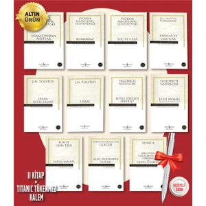 Hasan Ali Yücel Klasikleri : Suç ve Ceza - İtiraf - İnsan Neyle Yaşar - Ecce Homo - 11 Kitap + Titanic Tükenmez Kalem