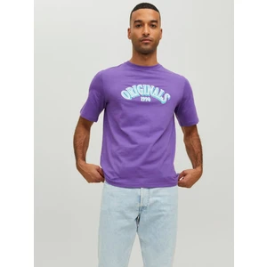 Jack & Jones Joreuphorı Tee Ss Crew Neck Tg Mor Erkek T-Shirt 12232256-Deep