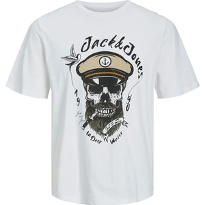 Jack & Jones Jorroxbury Tee Ss Crew Neck Sn Beyaz Erkek T-Shirt 12227779-Brigh