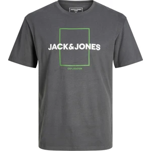 Jack & Jones Jcoexplored Tee Ss Crew Neck Mc Gri Erkek T-Shirt 12231222-Aspha