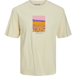 Jack & Jones Yuvarlak Yaka Baskılı Kısa Kollu Limon Erkek T-Shirt 12230734