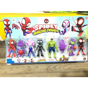 Marvel Spider-Man 6'lı Karakter Figür Oyuncak Spidey Amazing Friends Figür 