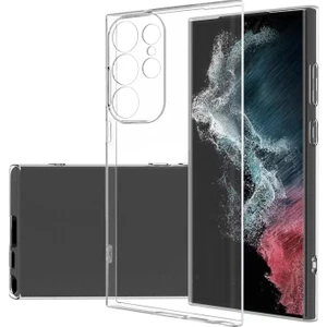 Case 4U Samsung Galaxy S23 Ultra Uyumlu Kılıf Kamera Korumalı Yumuşak Şeffaf Ince Süper Silikon