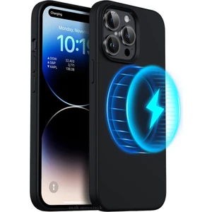 M.TK Moveteck iPhone 12 Pro Max Kılıf Magsafe Wireless Şarj Özellikli Sıvı Jel Lansman Renkli Silikon