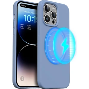 M.TK Moveteck iPhone 12 Pro Max Kılıf Magsafe Wireless Şarj Özellikli Sıvı Jel Lansman Renkli Silikon