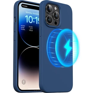 M.TK Moveteck iPhone 12 Pro Max Kılıf Magsafe Wireless Şarj Özellikli Sıvı Jel Lansman Renkli Silikon