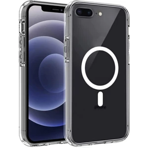 M.TK Moveteck iPhone 7 Plus Kılıf Magsafe Darbeye Dayanıklı ve Çizilmez Şeffaf Sararmaz Kılıf
