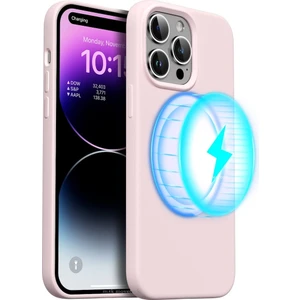 M.TK Moveteck iPhone 12 Pro Max Kılıf Magsafe Wireless Şarj Özellikli Sıvı Jel Lansman Renkli Silikon