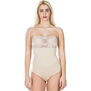 Derya Kurşun Dantel Yaka Askılı Çıtçıtlı Kadın Body 312
