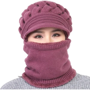 Kadın Örgü Şapka Eşarp Boyun Kapamalı (Yurt Dışından)