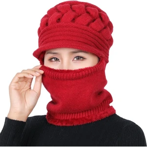 Kadın Örgü Şapka Eşarp Boyun Kapamalı (Yurt Dışından)