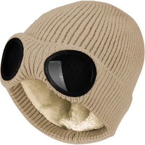 Lensli Yeni Kış Şapkası Gözlüklü Beanie Şapka  (Yurt Dışından)