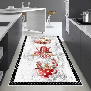 Blue Decortiva Makinede Yıkanabilir Kaymaz Taban Leke Tutmaz Mutfak Halısı ve Mutfak Yolluk