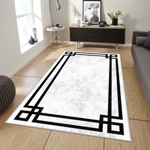 Blue Decortiva Makinede Yıkanabilir Kaymaz Taban Leke Tutmaz Salon Halısı Mutfak Halısı ve Yolluk