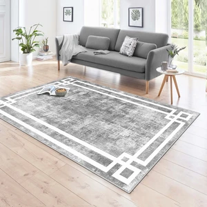 Blue Decortiva Makinede Yıkanabilir Kaymaz Taban Leke Tutmaz Salon Halısı Mutfak Halısı ve Yolluk