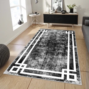 Blue Decortiva Makinede Yıkanabilir Kaymaz Taban Leke Tutmaz Salon Halısı Mutfak Halısı ve Yolluk
